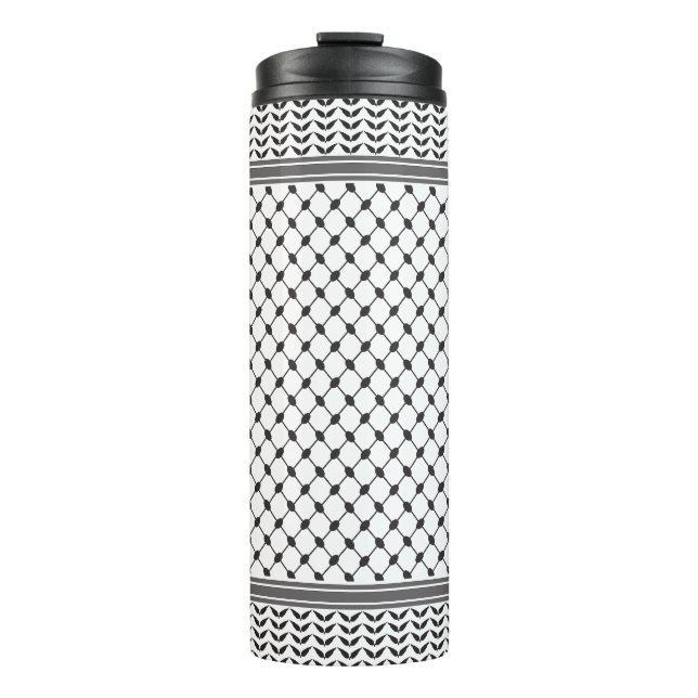 Keffiyeh Palestine Pattern Thermal Tumbler (Front)
