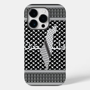 Keffiyeh Palestine Pattern White Case-Mate iPhone 14 Pro Case