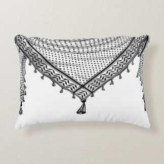 Keffiyeh Palestinian Scarf Traditional Fabric Accent Pillow