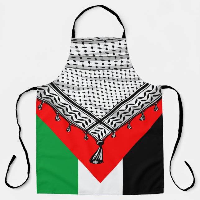 Keffiyeh Palestinian Scarf Traditional Fabric Apron (Front)