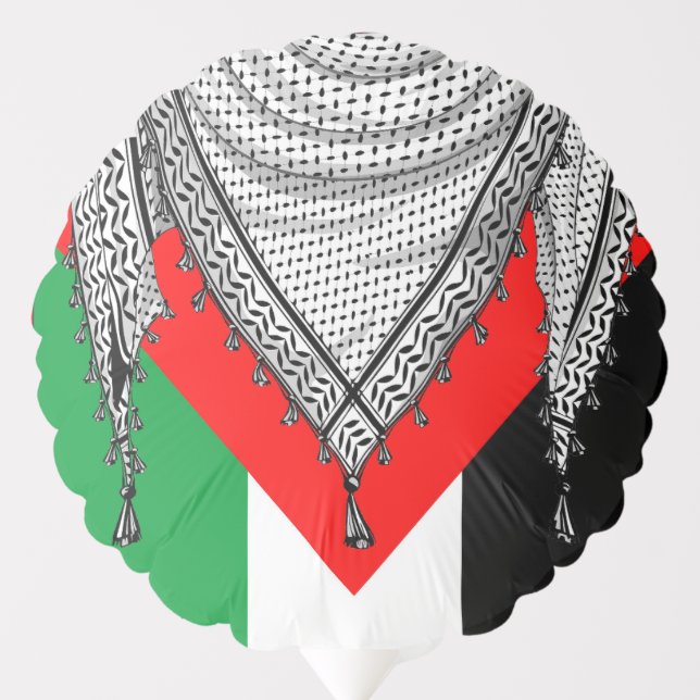 Keffiyeh Palestinian Scarf Traditional Fabric Balloon (Front)