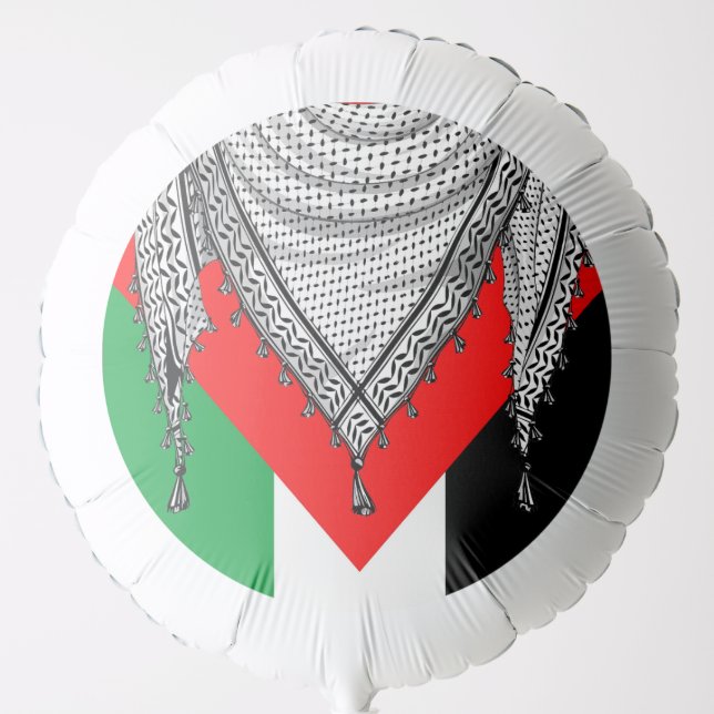 Keffiyeh Palestinian Scarf Traditional Fabric Balloon (Front)