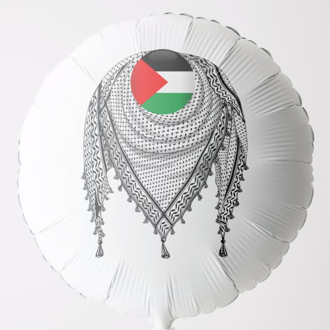 Keffiyeh Palestinian Scarf Traditional Fabric Balloon (Front)