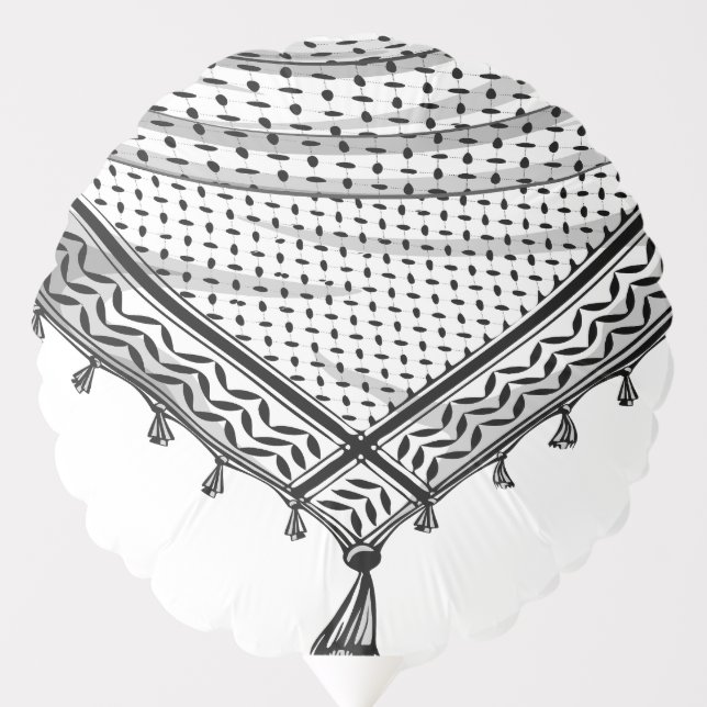 Keffiyeh Palestinian Scarf Traditional Fabric Balloon (Front)