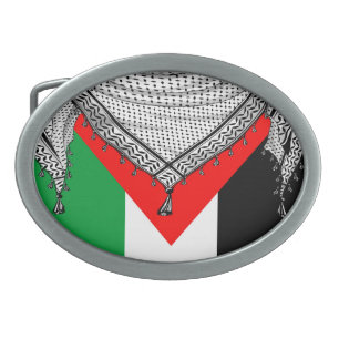 Keffiyeh Palestinian Scarf Traditional Fabric Belt Buckle