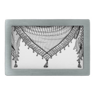 Keffiyeh Palestinian Scarf Traditional Fabric Belt Buckle