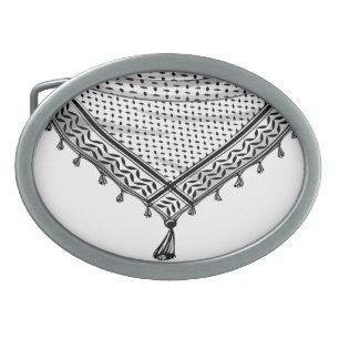 Keffiyeh Palestinian Scarf Traditional Fabric Belt Buckle