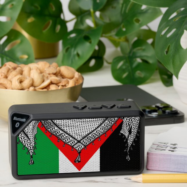 Keffiyeh Palestinian Scarf Traditional Fabric Bluetooth Speaker (Insitu(Table))