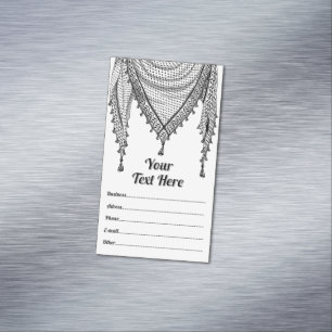 Keffiyeh Palestinian Scarf Traditional Fabric Business Card Magnet