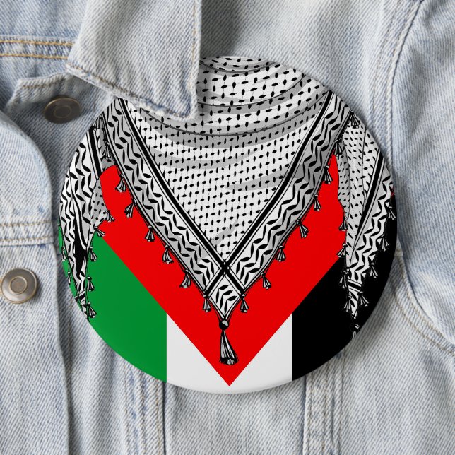 Keffiyeh Palestinian Scarf Traditional Fabric Button (In Situ)