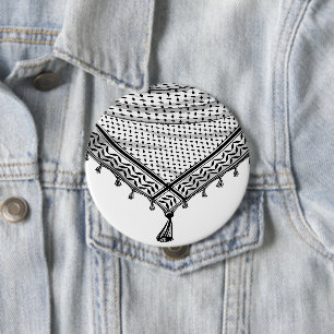 Keffiyeh Palestinian Scarf Traditional Fabric Button