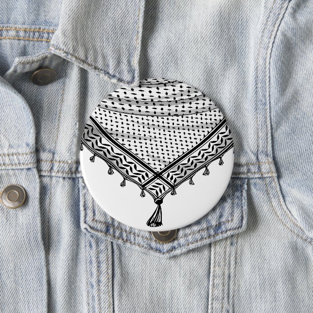 Keffiyeh Palestinian Scarf Traditional Fabric Button (In Situ)