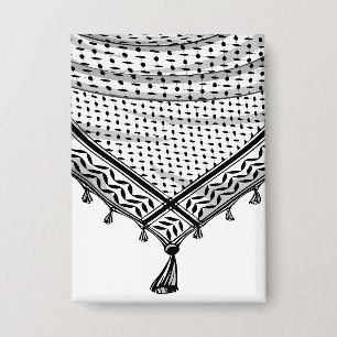 Keffiyeh Palestinian Scarf Traditional Fabric Button
