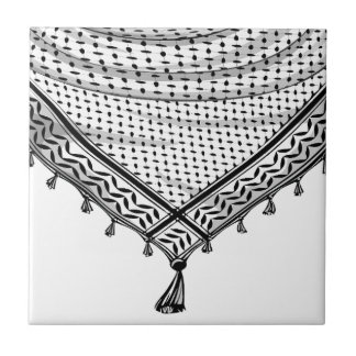 Keffiyeh Palestinian Scarf Traditional Fabric Ceramic Tile