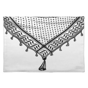 Keffiyeh Palestinian Scarf Traditional Fabric Cloth Placemat
