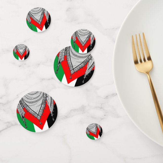 Keffiyeh Palestinian Scarf Traditional Fabric Confetti (Group)
