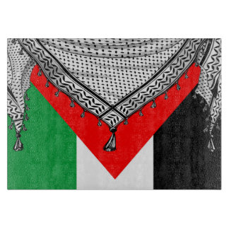 Keffiyeh Palestinian Scarf Traditional Fabric Cutting Board