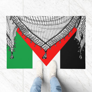 Keffiyeh Palestinian Scarf Traditional Fabric Doormat