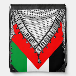 Keffiyeh Palestinian Scarf Traditional Fabric Drawstring Bag