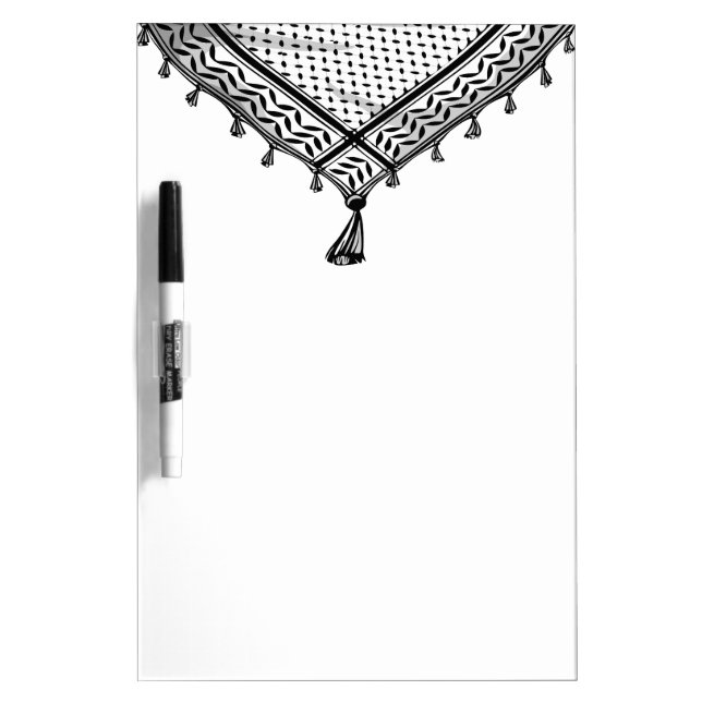 Keffiyeh Palestinian Scarf Traditional Fabric Dry Erase Board (Front)