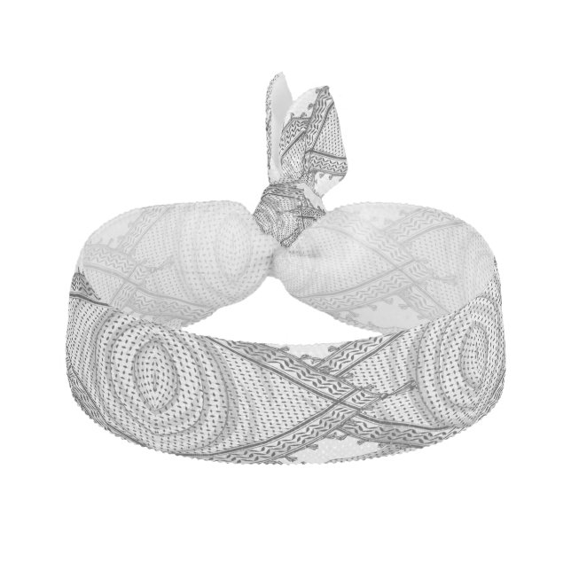 Keffiyeh Palestinian Scarf Traditional Fabric Elastic Hair Tie (Front)