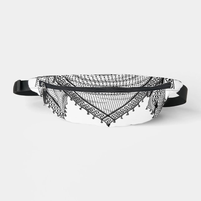 Keffiyeh Palestinian Scarf Traditional Fabric Fanny Pack (Front)