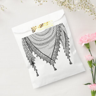 Keffiyeh Palestinian Scarf Traditional Fabric Favor Bag