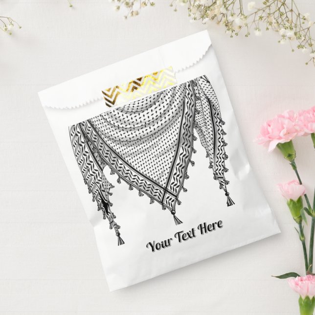 Keffiyeh Palestinian Scarf Traditional Fabric Favor Bag (Sealed)