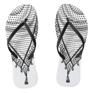 Keffiyeh Palestinian Scarf Traditional Fabric Flip Flops