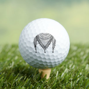 Keffiyeh Palestinian Scarf Traditional Fabric Golf Balls