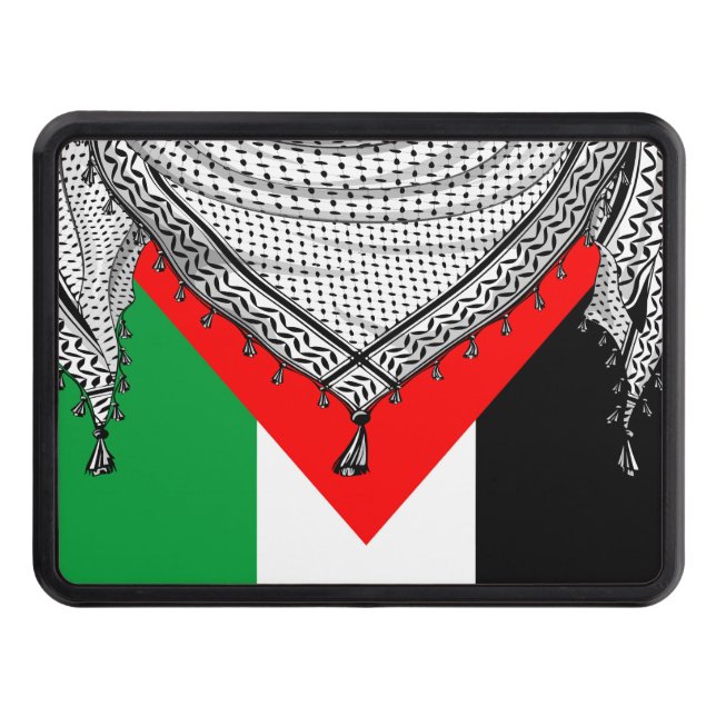 Keffiyeh Palestinian Scarf Traditional Fabric Hitch Cover (Front)