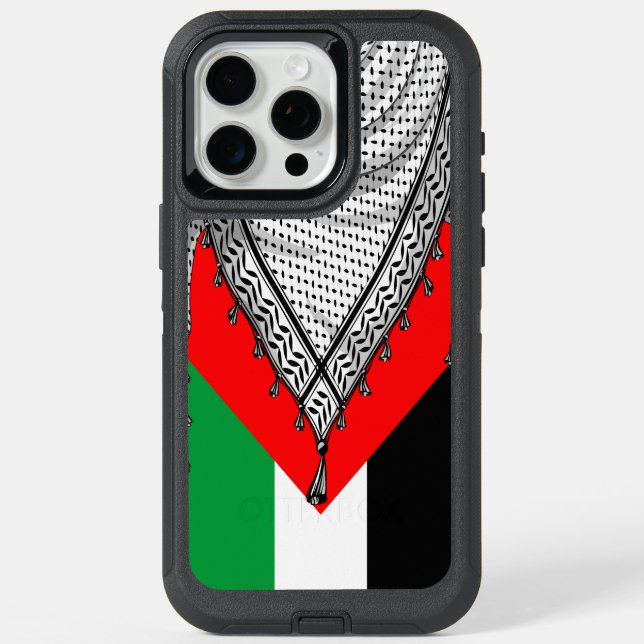Keffiyeh Palestinian Scarf Traditional Fabric iPhone 15 Pro Max Case (Back)