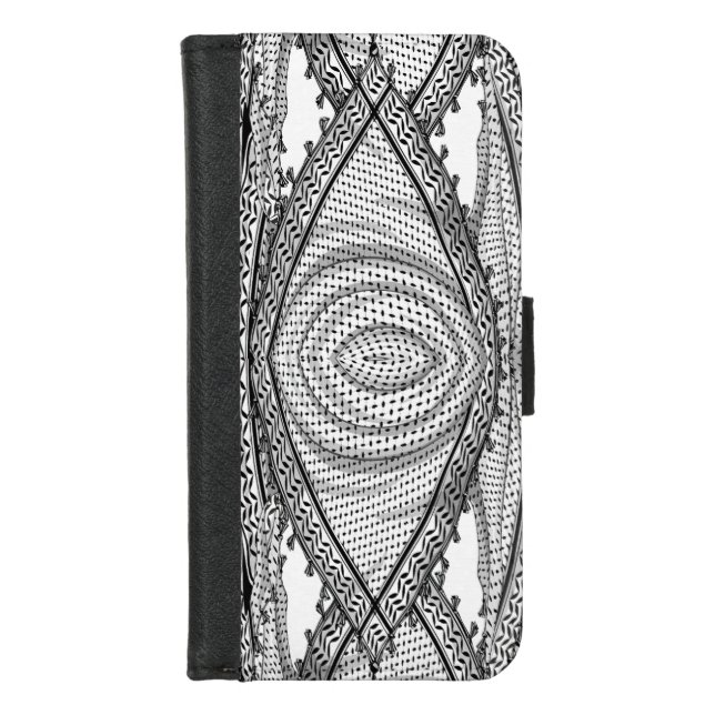 Keffiyeh Palestinian Scarf Traditional Fabric iPhone Wallet Case (Front)