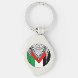 Keffiyeh Palestinian Scarf Traditional Fabric Keychain