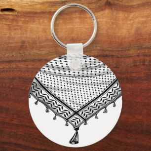 Keffiyeh Palestinian Scarf Traditional Fabric Keychain