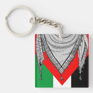 Keffiyeh Palestinian Scarf Traditional Fabric Keychain