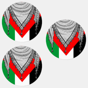 Keffiyeh Palestinian Scarf Traditional Fabric Labels