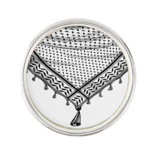 Keffiyeh Palestinian Scarf Traditional Fabric Lapel Pin