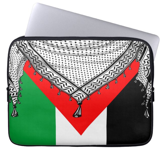 Keffiyeh Palestinian Scarf Traditional Fabric Laptop Sleeve (Front)