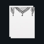 Keffiyeh Palestinian Scarf Traditional Fabric Letterhead<br><div class="desc">Palestinian / Arab Keffiyeh black and white Scarf designed as if wrapped around the neck, element isolated on white. The keffiyeh, also known as a hatta, is a traditional Arab headdress. Historically, it was worn by nomadic communities — or Bedouins — in historic Palestine. It's typically made of cotton and...</div>