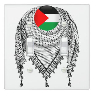 Keffiyeh Palestinian Scarf Traditional Fabric Light Switch Cover