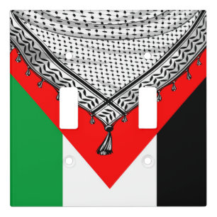 Keffiyeh Palestinian Scarf Traditional Fabric Light Switch Cover