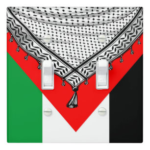 Keffiyeh Palestinian Scarf Traditional Fabric Light Switch Cover