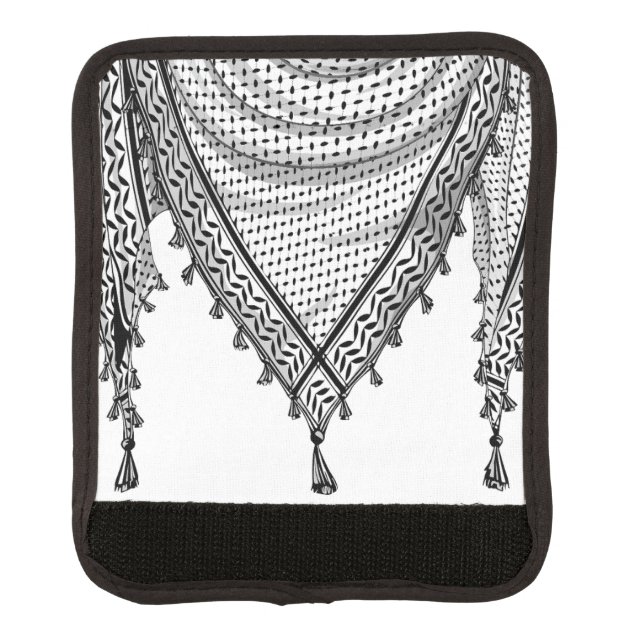 Keffiyeh Palestinian Scarf Traditional Fabric Luggage Handle Wrap (Front)