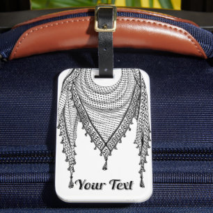 Keffiyeh Palestinian Scarf Traditional Fabric Luggage Tag