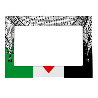 Keffiyeh Palestinian Scarf Traditional Fabric Magnetic Frame