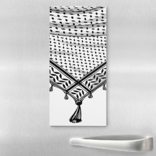 Keffiyeh Palestinian Scarf Traditional Fabric Magnetic Notepad