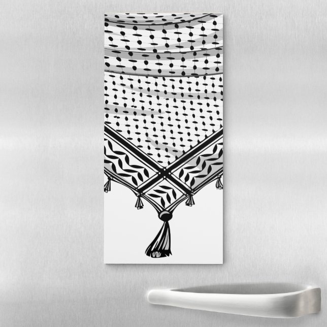 Keffiyeh Palestinian Scarf Traditional Fabric Magnetic Notepad (In Situ)