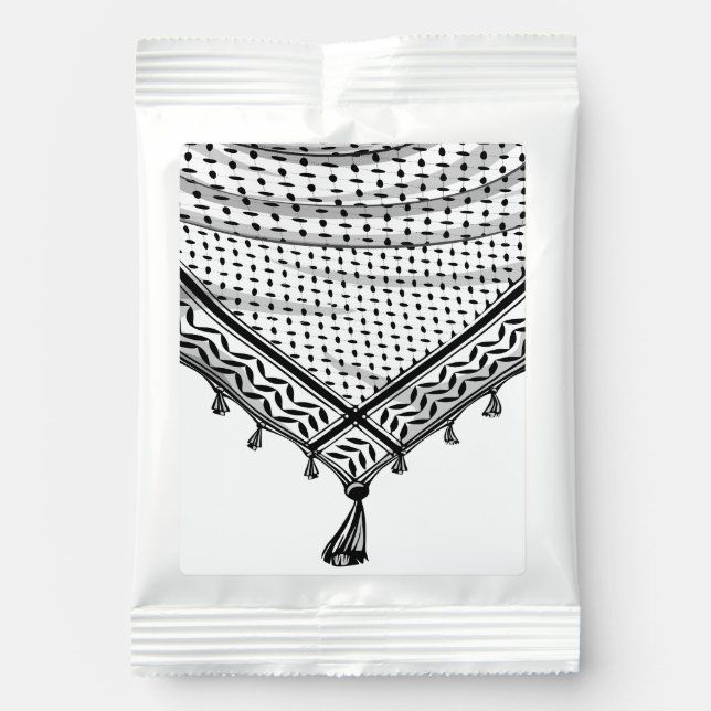 Keffiyeh Palestinian Scarf Traditional Fabric Margarita Drink Mix (Front)