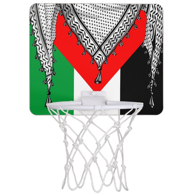 Keffiyeh Palestinian Scarf Traditional Fabric Mini Basketball Hoop (Front)